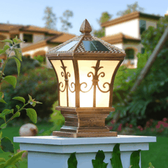 Đèn Solar Trụ Cổng Kiểu Dáng Cổ Điển trang trí và chiếu sáng Trụ Cột Hàng Rào Cảnh Quan Ngoài Trời