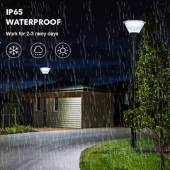 Đèn Cảnh Quan Sân Vườn Năng Lượng Mặt Trời ZG-GGD001 ZALAA cho cột cao 2-4m