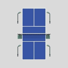 Đèn Chiếu Sáng Sân Thể Thao Pickleball 100W 200W 300W 400w cho cụm 2 sân đến 4 sân