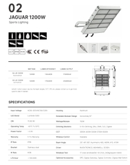 Đèn Chiếu Sáng Sân Thể Thao Thông Minh Jaguar ZSG-Jr 150W đến 1500W Zalaa/Soga Smart Lighting