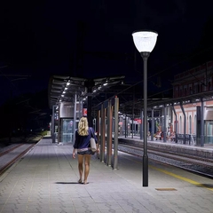 Đèn Đường Cảnh Quan Sân Vườn Công Viên Năng Lượng Mặt Trời ZG-GGD1105 28W ZALAA cho cột cao 3-5m