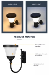 Đèn Gắn Cửa Cột Ngoài Trời Năng Lượng Mặt Trời ZG-BD2106-1 ZALAA Garden Lights