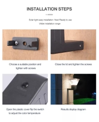 Đèn Tường Sân Vườn Năng Lượng Mặt Trời ZG-BD6001 ZALAA Garden Lights