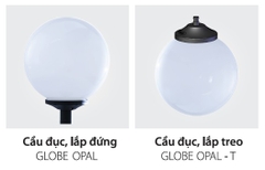 BÓNG ĐÈN GLOBE - Đầu Đèn Trang Trí Công Viên /Cảnh Quan Sân Vườn cho cột từ 3-10m