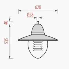 BÓNG ĐÈN JEBI - Đầu Đèn Trang Trí Công Viên /Cảnh Quan Sân Vườn cho cột từ 3-10m