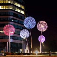 Đèn LED Bông hoa Bồ Công Anh Dandelion đường kính 1.5m, nhiều màu RGB - Giải pháp chiếu sáng cảnh quan kiểu mới