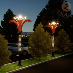 Cột Đèn Đường LED Kiểu Cây Hoa Đẹp Lạ cho Dự án Chiếu sáng đường phố kiểu mới