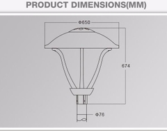 Đầu Đèn LED Chiếu Sáng Công Viên, Cảnh Quan Đô Thị ZAT-1030 20-60W H3-6M ZALAA