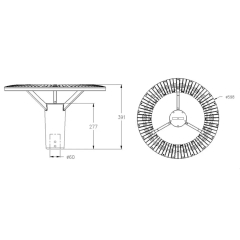Đầu Cột Đèn Chiếu Sáng Công Viên, Khu Đô Thị Mới ZAT-1042 20-60W H3-6M ZALAA