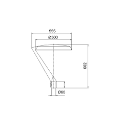 Đầu Cột Đèn Chiếu Sáng Công Viên, Khu Đô Thị Mới ZAT-1043 20-80W H3-6M ZALAA