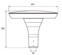 Đầu Cột Đèn Chiếu Sáng Công Viên, Khu Đô Thị Mới ZAT-1035 20-60W H3-6M ZALAA