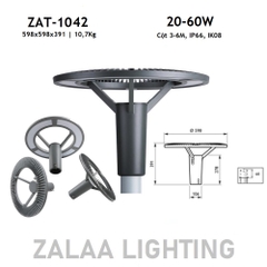 Đầu Cột Đèn Chiếu Sáng Công Viên, Khu Đô Thị Mới ZAT-1042 20-60W H3-6M ZALAA