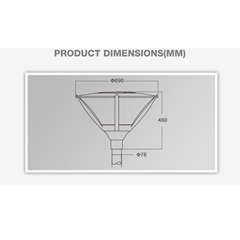 Đầu Cột Đèn Chiếu Sáng Công Viên, Khu Đô Thị Mới ZAT-1031 30-80W H3-6M ZALAA