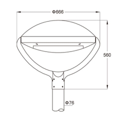 Đầu Đèn LED Chiếu Sáng Công Viên, Khu Đô Thị Mới ZAT-1029 20-60W H3-6M ZALAA