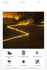 Đèn LED Dây Năng Lượng Mặt Trời Trang Trí Sân Vườn ZG-CPD1002 ZALAA Garden Lights