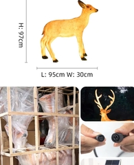 Đèn LED Decorative Tạo Hình 3D Đàn Hươu Deer phát sáng từ Sợi Thủy Tinh Nhựa Zalaa dành cho Dự án Vườn Ánh Sáng