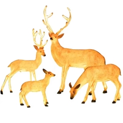 Đèn LED Decorative Tạo Hình 3D Đàn Hươu Deer phát sáng từ Sợi Thủy Tinh Nhựa Zalaa dành cho Dự án Vườn Ánh Sáng