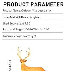 Đèn LED Decorative Tạo Hình 3D Đàn Hươu Deer phát sáng từ Sợi Thủy Tinh Nhựa Zalaa dành cho Dự án Vườn Ánh Sáng