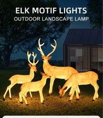 Đèn LED Decorative Tạo Hình 3D Đàn Hươu Deer phát sáng từ Sợi Thủy Tinh Nhựa Zalaa dành cho Dự án Vườn Ánh Sáng
