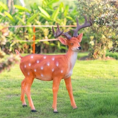 Đèn LED Fiberglass Sợi Thủy Tinh Nhựa tạo hình 3D Con Hươu Deer phát sáng Zalaa dành cho Dự án Vườn Ánh Sáng