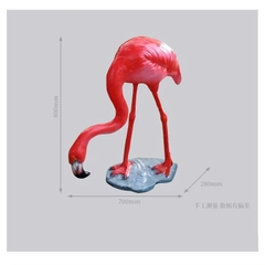 Đèn LED Fiberglass Sợi Thủy Tinh Nhựa tạo hình 3D Chim Hồng Hạc Flamingo phát sáng Zalaa dành cho Dự án Vườn Ánh Sáng