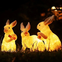 Đèn LED Fiberglass Sợi Thủy Tinh Nhựa tạo hình 3D Con Thỏ Rabbit phát sáng Zalaa dành cho Dự án Vườn Ánh Sáng