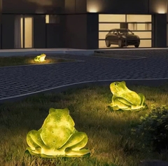 Đèn LED Fiberglass Sợi Thủy Tinh Nhựa tạo hình 3D Con Ếch Frog phát sáng Zalaa dành cho Dự án Vườn Ánh Sáng