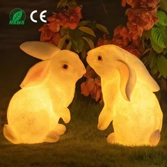 Đèn LED Fiberglass Sợi Thủy Tinh Nhựa tạo hình 3D Con Thỏ Rabbit phát sáng Zalaa dành cho Dự án Vườn Ánh Sáng