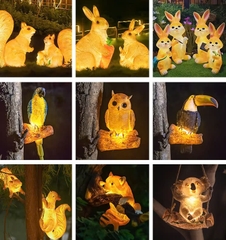 Đèn LED Fiberglass Sợi Thủy Tinh Nhựa tạo hình 3D Con Gà Rooster-hen phát sáng Zalaa dành cho Dự án Vườn Ánh Sáng