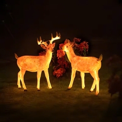 Đèn LED Fiberglass Sợi Thủy Tinh Nhựa tạo hình 3D Con Hươu Deer phát sáng Zalaa dành cho Dự án Vườn Ánh Sáng