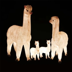 Đèn LED Fiberglass Sợi Thủy Tinh Nhựa họa tiết tạo hình 3D Thú Vật phát sáng Zalaa dành cho Dự án Vườn Ánh Sáng