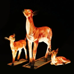 Đèn LED Fiberglass Sợi Thủy Tinh Nhựa họa tiết tạo hình 3D Thú Vật phát sáng Zalaa dành cho Dự án Vườn Ánh Sáng