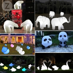 Đèn LED Fiberglass Sợi Thủy Tinh Nhựa tạo hình 3D Con Gấu phát sáng Zalaa dành cho Dự án Vườn Ánh Sáng
