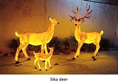 Đèn LED Fiberglass Sợi Thủy Tinh Nhựa họa tiết 3D Đàn Chim Hồng Hạc Flamingos phát sáng Zalaa dành cho Dự án Vườn Ánh Sáng