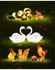 Đèn LED Fiberglass Sợi Thủy Tinh Nhựa tạo hình 3D Con Gấu phát sáng Zalaa dành cho Dự án Vườn Ánh Sáng