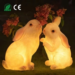 Đèn LED Fiberglass Sợi Thủy Tinh Nhựa tạo hình 3D Con Thỏ Rabbit phát sáng Zalaa dành cho Dự án Vườn Ánh Sáng