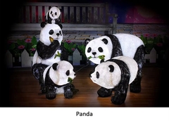 Đèn LED Fiberglass Sợi Thủy Tinh Nhựa tạo hình 3D Con Gấu phát sáng Zalaa dành cho Dự án Vườn Ánh Sáng