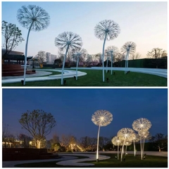 Cột Đèn LED TREE kiểu dáng Cây Hoa Bồ Công Anh thắp sáng đẹp sân vườn công viên