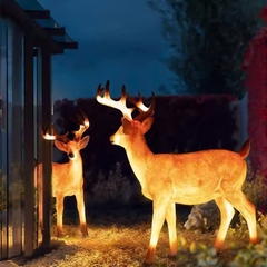 Đèn LED Motif Mô Phỏng 3D Đàn Hươu Deer phát sáng từ Sợi thủy tinh và nhựa Zalaa dành cho Dự án Vườn Ánh Sáng
