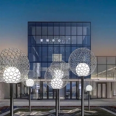 Đèn LED Quả Cầu Hoa Sắt Rỗng Giữa - Bóng Tròn Đôi Đẹp Lạ ZALAA ZSV-Flowers-Iron Chiếu sáng & trang trí cảnh quan