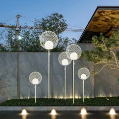 Đèn LED Quả Cầu Hoa Sắt Rỗng Giữa - Bóng Tròn Đôi Đẹp Lạ ZALAA ZSV-Flowers-Iron Chiếu sáng & trang trí cảnh quan