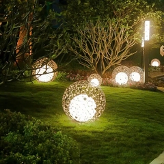 Đèn LED Quả Cầu Hoa Sắt Rỗng Giữa - Bóng Tròn Đôi Đẹp Lạ ZALAA ZSV-Flowers-Iron Chiếu sáng & trang trí cảnh quan