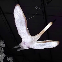 Đèn LED Tạo Hình Điêu Khắc 3D Chim Thiên Nga phát sáng Zalaa dành cho Dự án Vườn Ánh Sáng