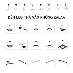 Đèn thả trần văn phòng hình lục giác rỗng giữa ánh sáng viền, chiều dài cạnh 250mm, 24w