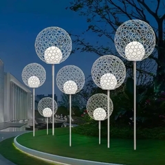 Đèn LED Trang Trí Cảnh Quan kiểu Bông Hoa Sắt rỗng bóng tròn đôi ZALAA ZSV-FlowerIron D40-D100cm, H60-180CM | Báo Giá