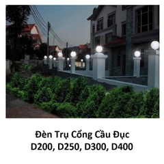 Đèn Trụ Cổng Cầu Đục D400, đuôi đèn E27