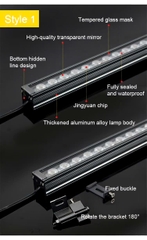 Đèn LED Tuyến Tính chiếu sáng mặt tiền Tòa Nhà Building Cao Tầng có lập trình DMX512 Rgb hiệu ứng thay đổi màu sắc theo tùy chỉnh