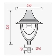 BÓNG ĐÈN MIRIA - Đầu Đèn Trang Trí Công Viên /Cảnh Quan Sân Vườn cho cột từ 3-10m