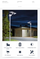 Đèn Năng Lượng Mặt Trời Chiếu Sáng Đường Dẫn Vào Khu Dân Cư, Biệt Thự...Từ 25-40W Zalaa