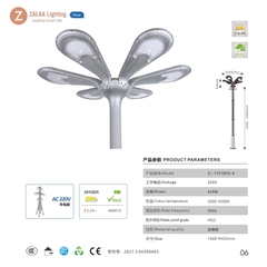 Đèn Năng Lượng Mặt Trời Solar Garden ZG-TYD5005 ZALAA Cho cột cao 6-10m Chiếu sáng đường phố